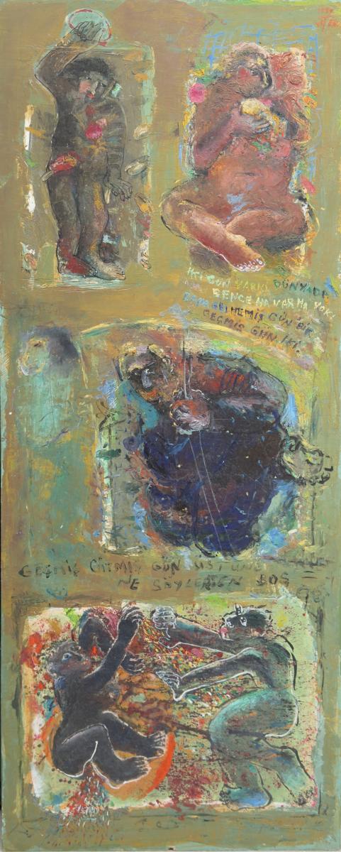 HANEFİ YETER - AHŞAP PANEL ÜZERİ YAĞLIBOYA