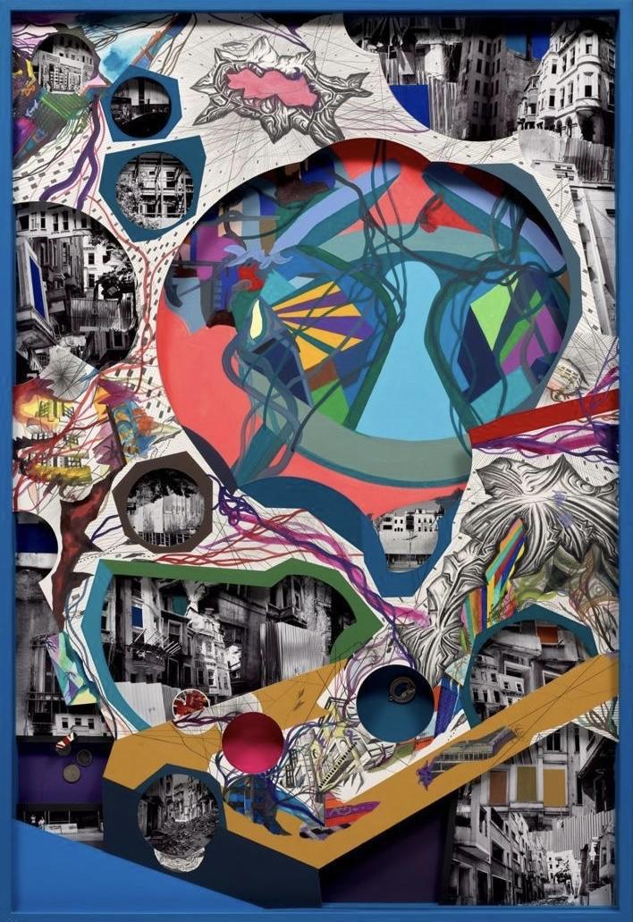 FRANZ ACKERMANN - TUVAL ÜZERİ KARIŞIK TEKNİK